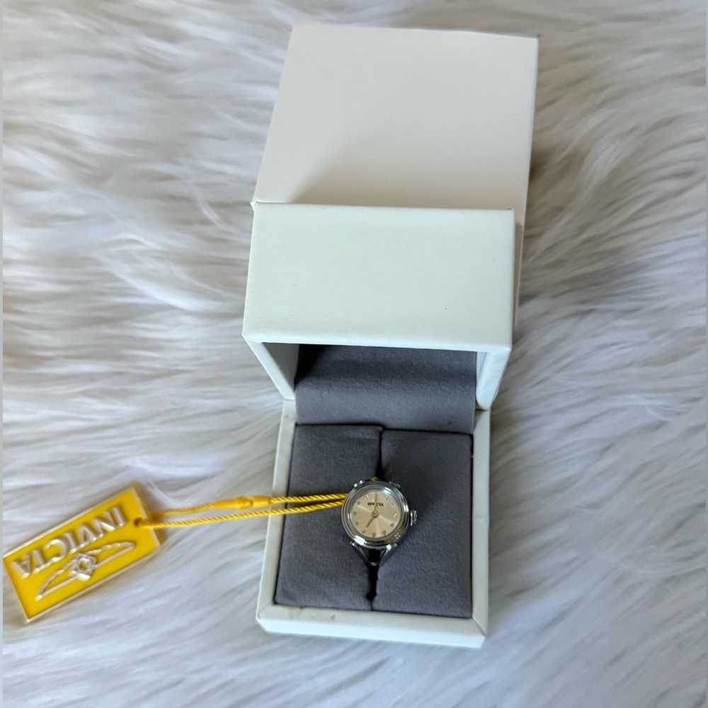 Invicta Angel Ring Watch 44480 Silver Tone 17.5mm Stainless Steel - Picture 2 of 7